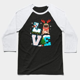 Pug Love Baseball T-Shirt